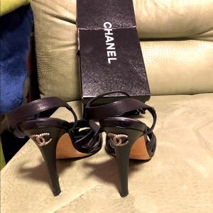 Chanel leather multi-strap sandals